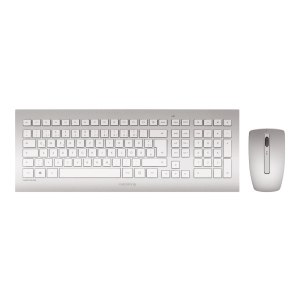 Cherry DW 8000 - Standard - Senza fili - RF Wireless - QWERTZ - Argento - Bianco - Mouse incluso