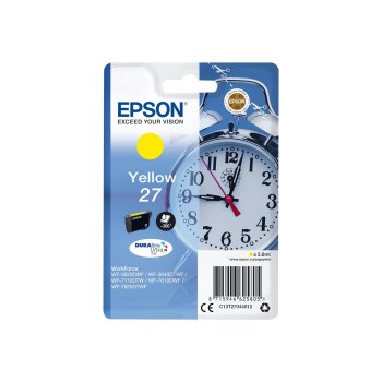 Epson Alarm clock Cartuccia Sveglia Giallo Inchiostri DURABrite Ultra 27 - Resa standard - Inchiostro a base di pigmento - 3,6 ml - 300 pagine - 1 pz