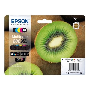 Epson Kiwi Multipack 5-colours 202XL Claria Premium Ink - Alto rendimiento (XL) - Tinta a base de pigmentos - Tinta a base de colorante - 13,8 ml - 8,5 ml - 5 pieza(s)