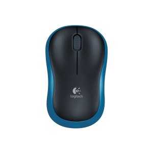 Logitech M185 - Ambidextrous - Optical - RF Wireless - 1000 DPI - Black - Blue