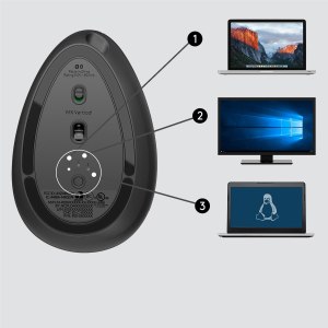 Logitech MX Vertical - Vertikale Maus - ergonomisch - optisch - 6 Tasten - kabellos, kabelgebunden - Bluetooth, 2.4 GHz - kabelloser Empfänger (USB)