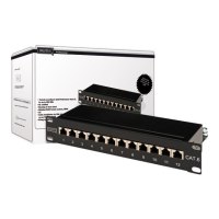 DIGITUS CAT 6, Class E Patch Panel, shielded, black