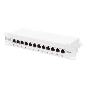 DIGITUS CAT 6, Class E Patch Panel, shielded, grey