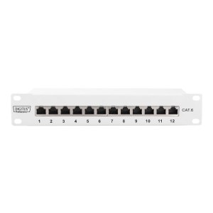 DIGITUS CAT 6, Class E Patch Panel, shielded, grey