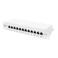 DIGITUS CAT 6, Class E Patch Panel, shielded, grey