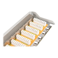 DIGITUS CAT 6, Class E Patch Panel, shielded, grey