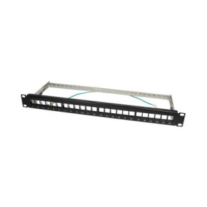 LogiLink - Patch Panel - RJ-45 X 24 - Schwarz, RAL 9005 - 1U