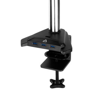 Arctic Z3 Pro (Gen 3) - Desk Mount Triple Monitor Arm with USB 3.0 Hub - 15 kg - 81.3 cm (32") - 75 x 75 mm - 100 x 100 mm - Height adjustment - Black