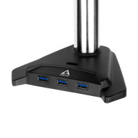 Arctic Z3 Pro (Gen 3) - Desk Mount Triple Monitor Arm with USB 3.0 Hub - 15 kg - 81.3 cm (32") - 75 x 75 mm - 100 x 100 mm - Height adjustment - Black