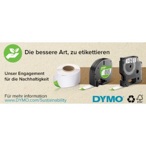 Dymo D1 - Self-adhesive - black on transparent