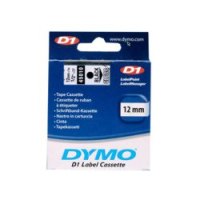 Dymo D1 - Selbstklebend - Schwarz auf Transparent - Rolle (1,2 cm x 7 m)