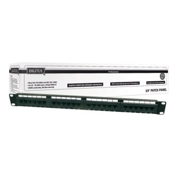 DIGITUS CAT 6 Class E - RJ-45 - Cat6 - Nero - Montaggio a rack - 1U - LSA