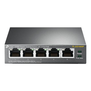 TP-LINK TL-SG1005P - Switch - unmanaged - 4 x 10/100/1000...