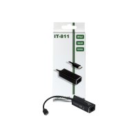 Inter-Tech Argus IT-811 - Netzwerkadapter - USB-C - Gigabit Ethernet