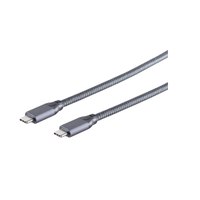 ShiverPeaks USB Type-C 3.2 Gen 2x2 Kabel grau - Länge 2.0 m 13-47030 - Cable - Digital