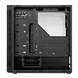 Sharkoon TG6 RGB - Tower - ATX - Seitenteil mit Fenster (gehärtetes Glas) - keine Spannungsversorgung - Schwarz - USB/Audio