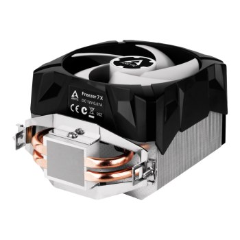 Arctic Freezer 7 X - Compact Multi-Compatible CPU Cooler - Cooling set - 9.2 cm - 300 RPM - 2000 RPM - 0.3 sone - Aluminium - Black - White