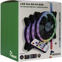 Inter-Tech Argus RS-04 RGB - Gehäuselüfter - 120 mm (Packung mit 3)