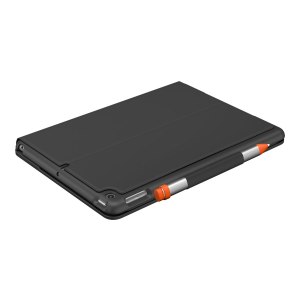 Logitech Slim Folio - Tastatur und Foliohülle - Bluetooth - QWERTZ - Deutsch - Graphite - für Apple 10.2-inch iPad (7. Generation, 8. Generation, 9. Generation)