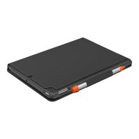 Logitech Slim Folio - Tastatur und Foliohülle - Bluetooth - QWERTZ - Deutsch - Graphite - für Apple 10.2-inch iPad (7. Generation, 8. Generation, 9. Generation)