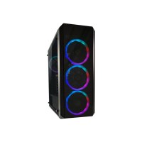 LC-Power Gaming 703B Quad-Lux - Tower - ATX - Seitenteil mit Fenster (gehärtetes Glas)