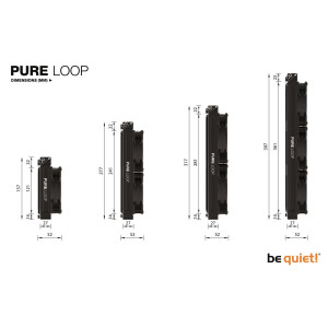 Be Quiet! Pure Loop 360mm - Prozessor-Flüssigkeitskühlsystem - (für: AM3, LGA1155, AM3+, LGA2011, LGA1150, LGA2011-3, LGA1151, LGA2011 (Square ILM)