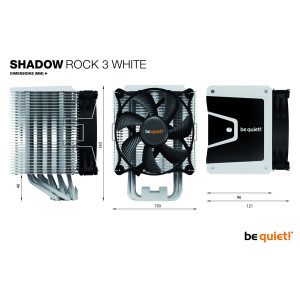 Be Quiet! Shadow Rock 3 - Prozessor-Luftkühler - (für: LGA1155, LGA1150, LGA1151, LGA2011-3 (Square ILM)
