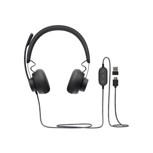 Logitech Zone Wired Teams - Headset - Head-band - Calls & Music - Black - Binaural - Button