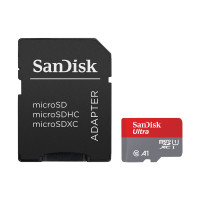 SanDisk Ultra - 32 GB - MicroSDHC - Classe 10 - 120 MB/s - Class 1 (U1) - Grigio - Rosso