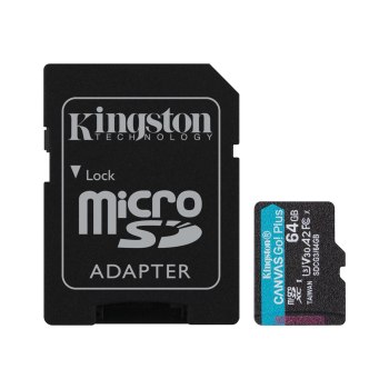 Kingston Canvas Go! Plus Flash Memory Card (microSDXC-to-SD Adapter Included)