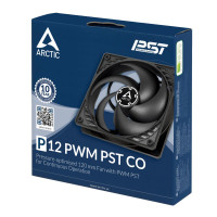 Arctic P12 PWM PST CO Pressure-optimised 120 mm Fan with PWM PST for Continuous Operation - Fan - 12 cm - 1800 RPM - 24.5 dB - 56.3 cfm - 95.65 m³/h