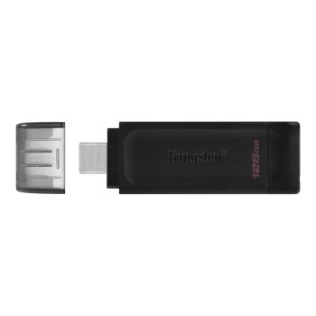 Kingston DataTraveler 70 - 128 GB - USB tipo-C - 3.2 Gen 1 (3.1 Gen 1) - Cavo - 7 g - Nero