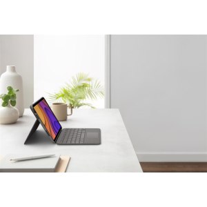 Logitech Folio Touch - Tastatur und Foliohülle - mit Trackpad - hinterleuchtet - Apple Smart connector - QWERTZ - Deutsch - Oxford Gray - für Apple 10.9-inch iPad Air (4. Generation, 5. Generation)