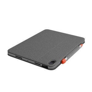 Logitech Folio Touch - Tastatur und Foliohülle - mit Trackpad - hinterleuchtet - Apple Smart connector - QWERTZ - Deutsch - Oxford Gray - für Apple 10.9-inch iPad Air (4. Generation, 5. Generation)