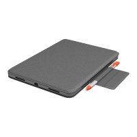 Logitech Folio Touch - Tastatur und Foliohülle - mit Trackpad - hinterleuchtet - Apple Smart connector - QWERTZ - Deutsch - Oxford Gray - für Apple 10.9-inch iPad Air (4. Generation, 5. Generation)