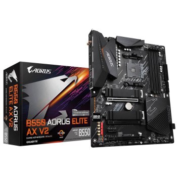 Gigabyte B550 AORUS ELITE AX - AMD - Presa AM4 - 3rd Generation AMD Ryzen 5 - 3rd Generation AMD Ryzen 7 - 3rd Generation AMD Ryzen 9 - DDR4-SDRAM - 128 GB - DIMM