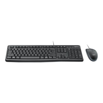 Logitech LGT-MK120-US - Wired - USB - QWERTY - Black - Mouse included