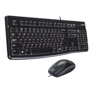 Logitech LGT-MK120-US - Wired - USB - QWERTY - Black - Mouse included