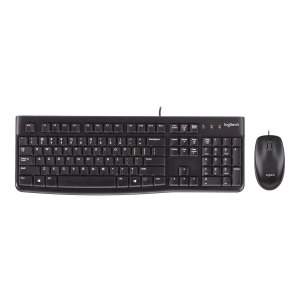 Logitech LGT-MK120-US - Wired - USB - QWERTY - Black - Mouse included