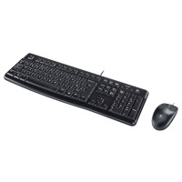 Logitech LGT-MK120-US - Wired - USB - QWERTY - Black - Mouse included