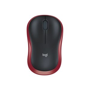 Logitech LGT-M185R - Ambidextrous - Optical - RF Wireless - 1000 DPI - Red