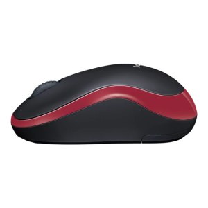 Logitech LGT-M185R - Ambidextrous - Optical - RF Wireless - 1000 DPI - Red