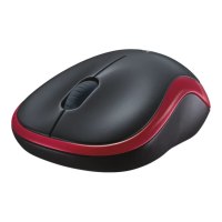 Logitech LGT-M185R - Ambidextrous - Optical - RF Wireless - 1000 DPI - Red