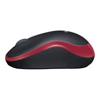 Logitech LGT-M185R - Ambidextrous - Optical - RF Wireless - 1000 DPI - Red