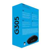 Logitech G G305 LIGHTSPEED Wireless Gaming Mouse - Right-hand - Optical - RF Wireless - 12000 DPI - 1 ms - Black