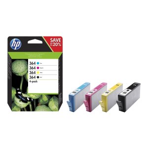 HP 364 - 4-pack - black, yellow, cyan, magenta