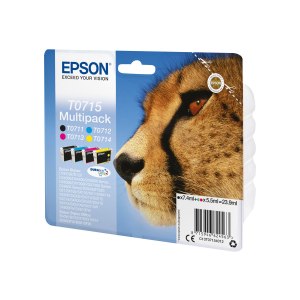 Epson T0715 Multipack - 4er-Pack - 23.9 ml - Schwarz,...