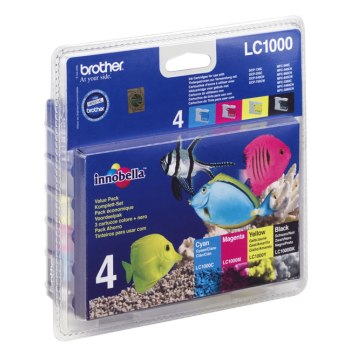 Brother LC1000 Value Pack - 4er-Pack - Schwarz, Gelb, Cyan, Magenta