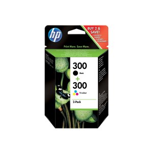 HP 300 - 2-pack - black, colour (cyan, magenta, yellow)