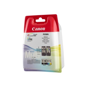 Canon PG-510 / CL-511 Multi pack - 2er-Pack - 9 ml - Schwarz, Farbe (Cyan, Magenta, Gelb)